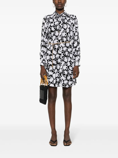 Floral Crepe Mini Dress