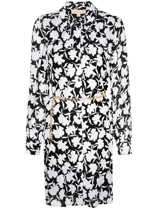 Floral Crepe Mini Dress