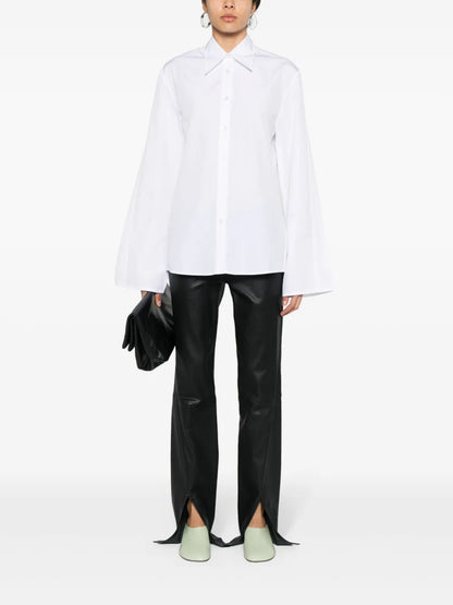 Poplin Bell-Sleeve Shirt
