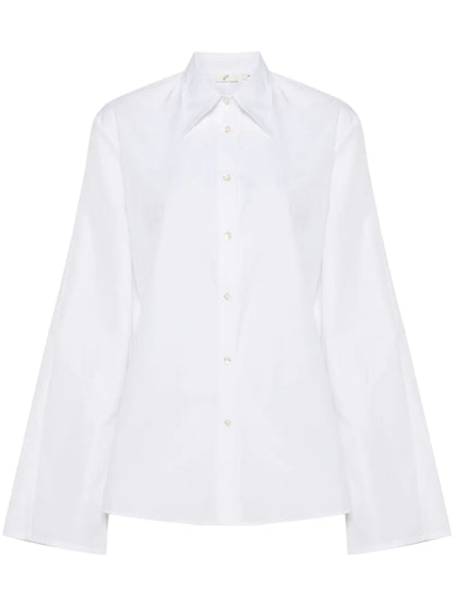 Poplin Bell-Sleeve Shirt