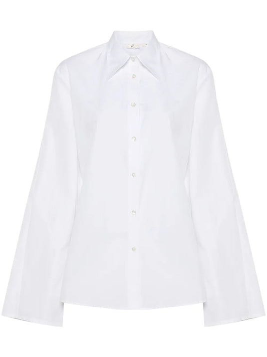 Poplin Bell-Sleeve Shirt