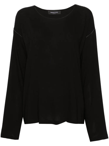 Sablé Beaded-Trim Blouse