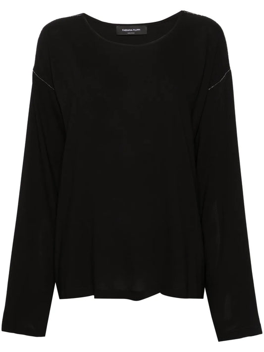 Sablé Beaded-Trim Blouse