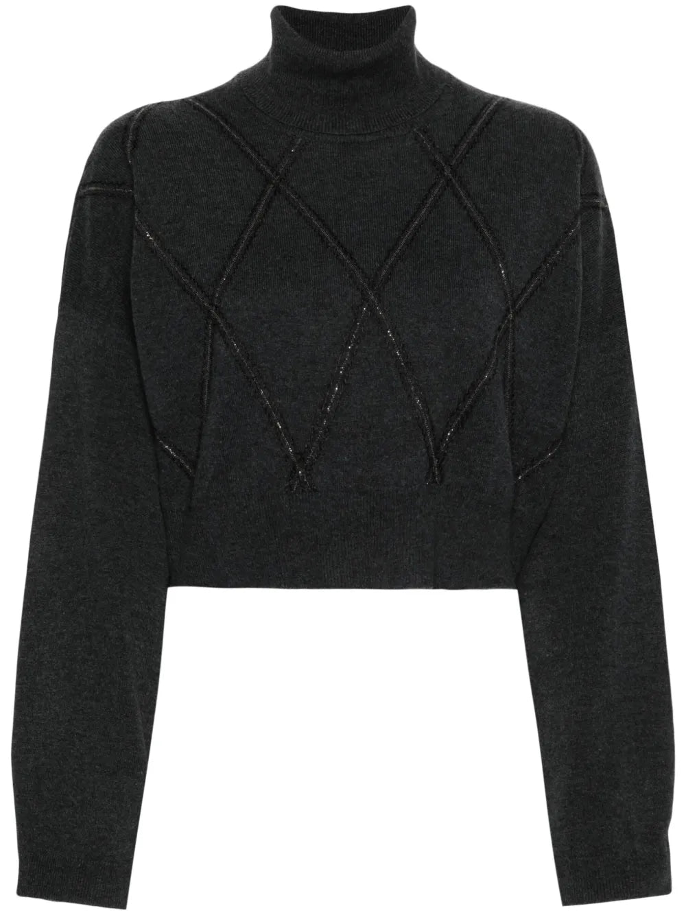 Monili-Embellished Cropped Top