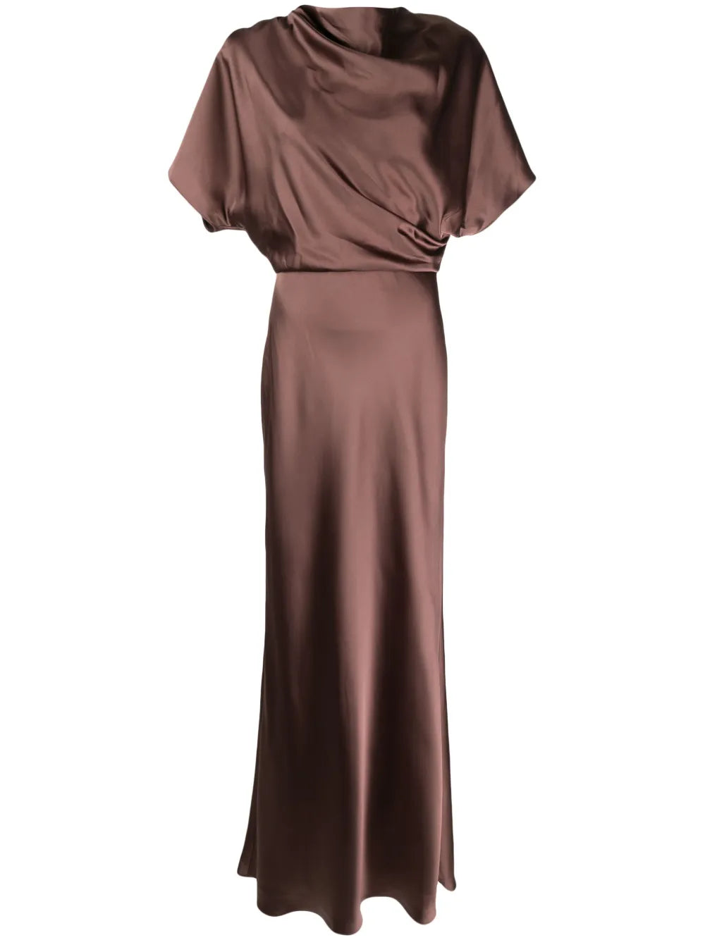 Draped Satin Gown