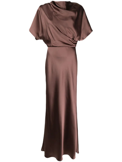 Draped Satin Gown