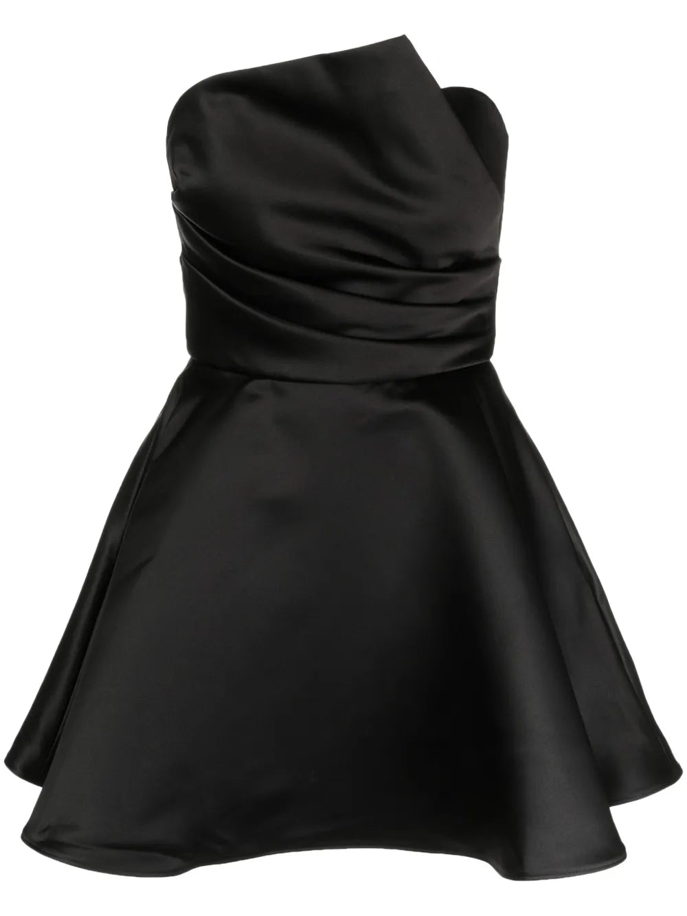 Asymmetrical Draped Bodice Mini Dress
