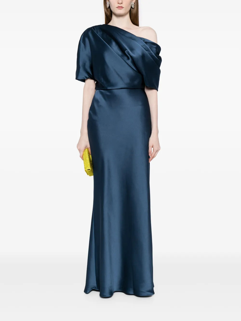 Off-Shoulder Draped Maxi Dress