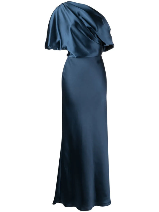 Off-Shoulder Draped Maxi Dress