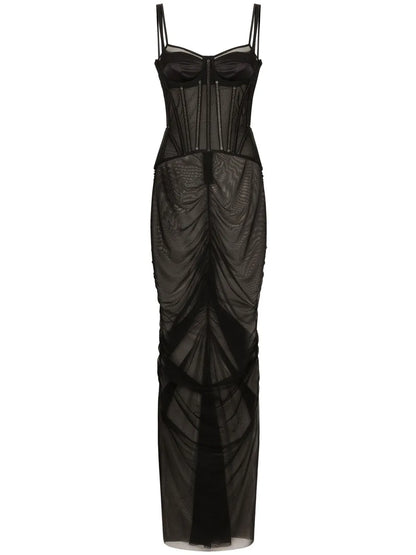 Sheer Cotton Bustier Dress