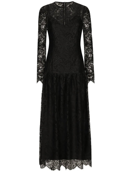 Chantilly-Lace Midi Dress