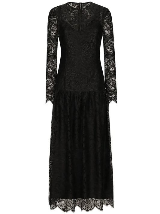 Chantilly-Lace Midi Dress