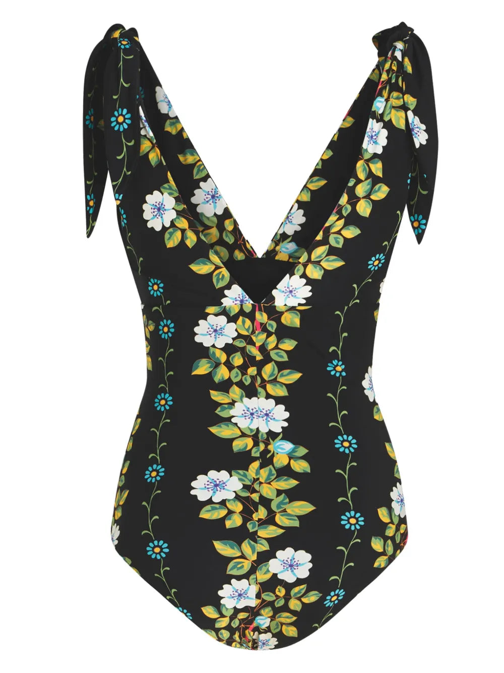 Floral-Print V-Neck Swimsuit