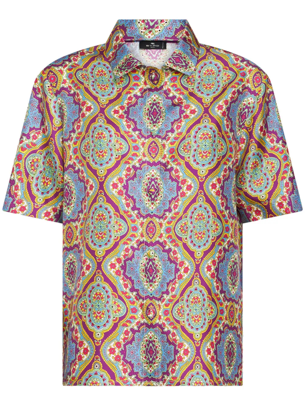 Paisley-Print Silk Shirt
