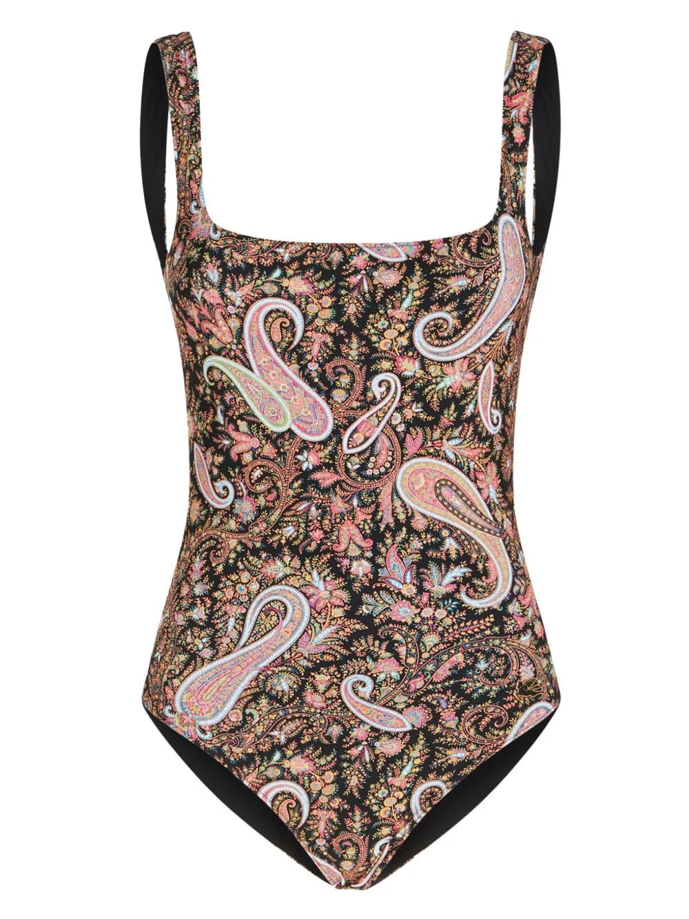 Paisley-Print Square-Neck Swimsuit