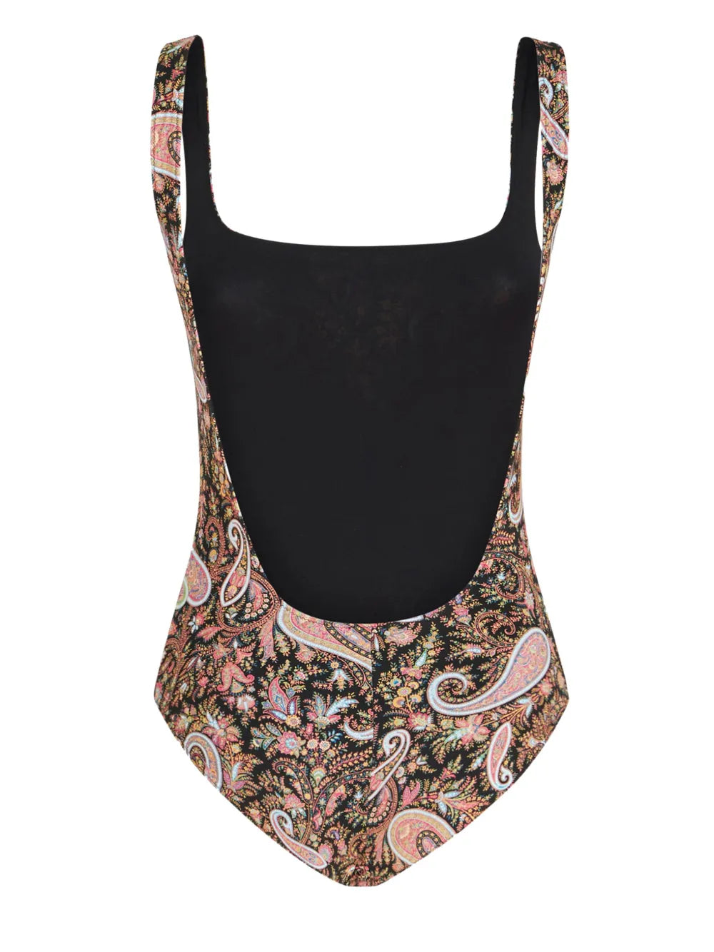 Paisley-Print Square-Neck Swimsuit