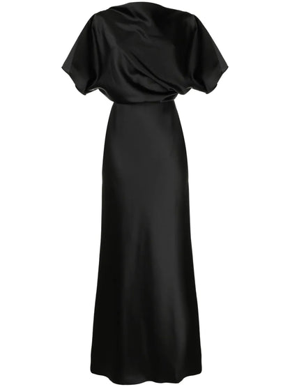 Draped Satin Gown