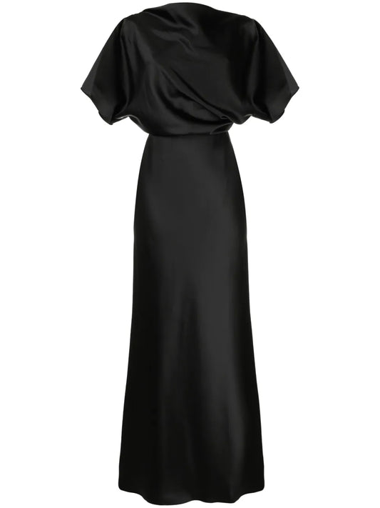 Draped Satin Gown