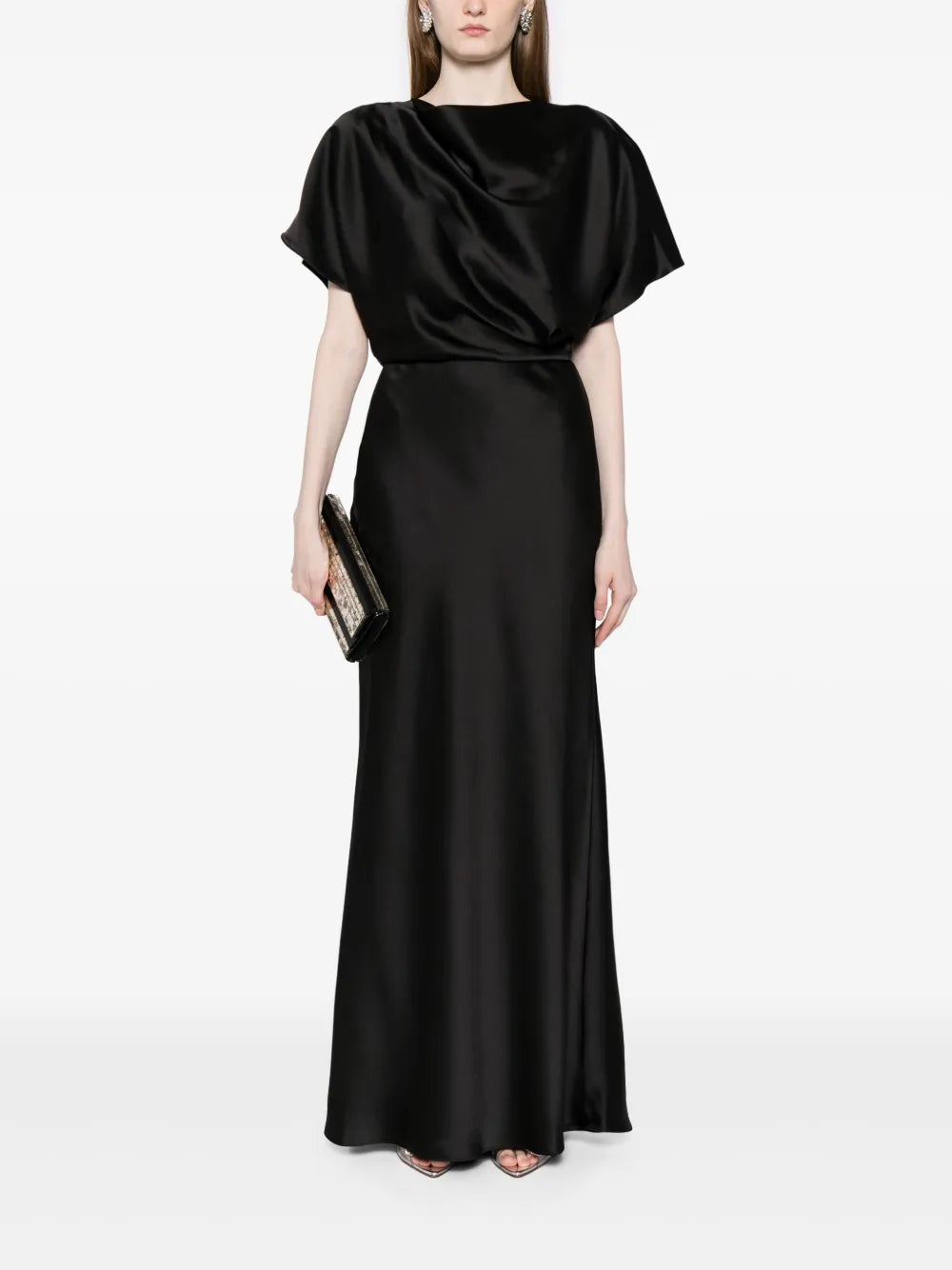 Draped Satin Gown