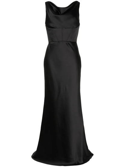 Cowl Neck Corset Gown