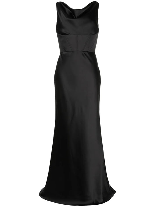 Cowl Neck Corset Gown