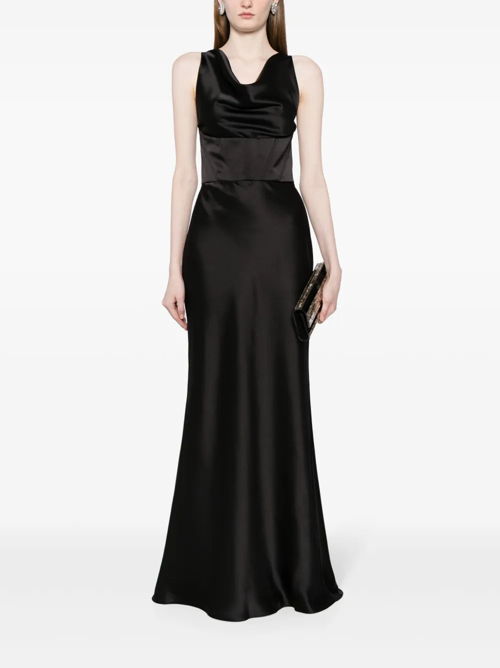 Cowl Neck Corset Gown
