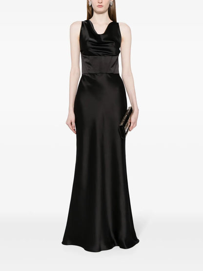 Cowl Neck Corset Gown