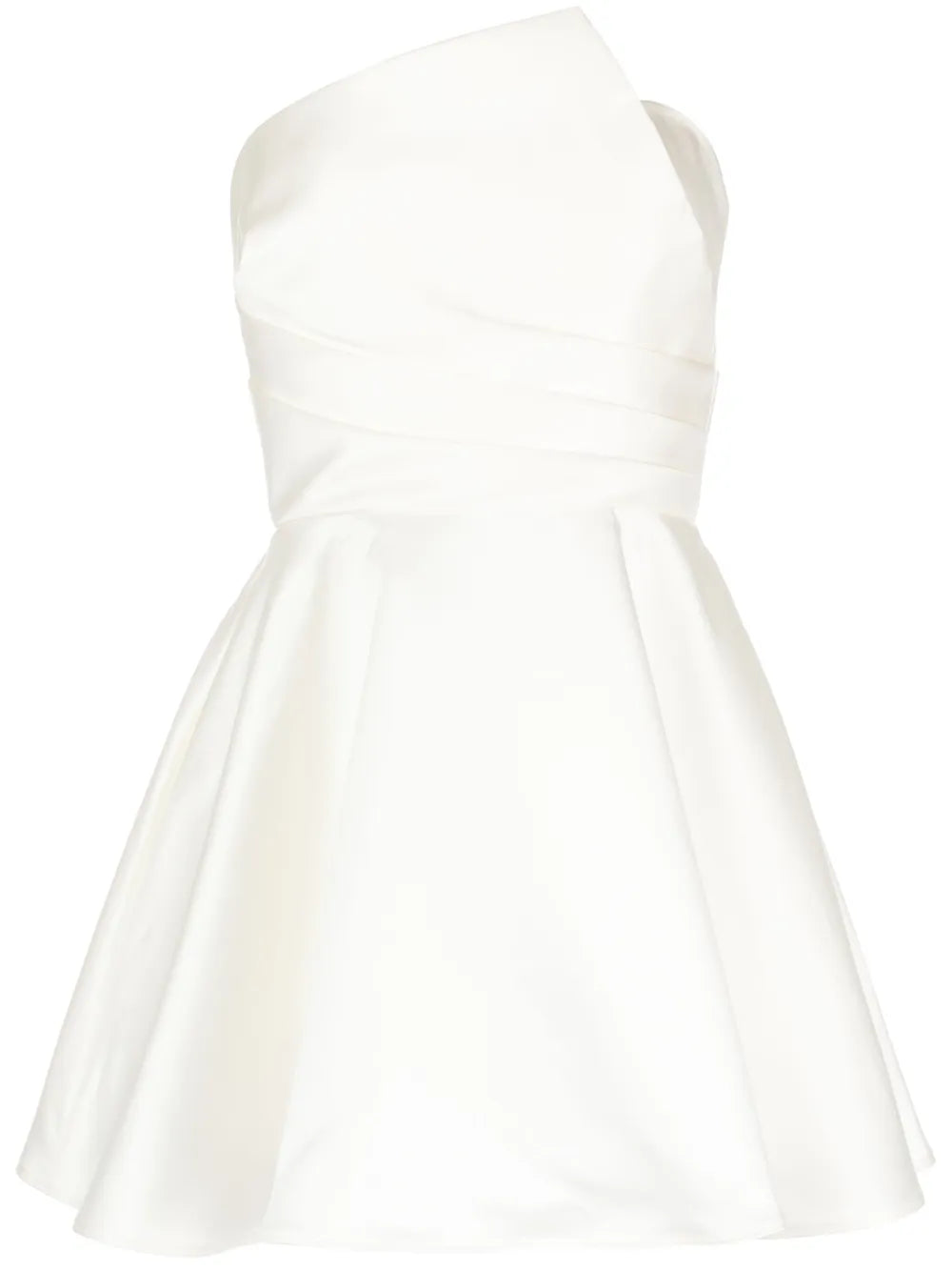 Asymmetrical Draped Bodice Mini Dress