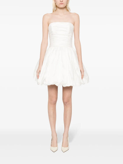 Taffeta Dropped Waist Mini Dress