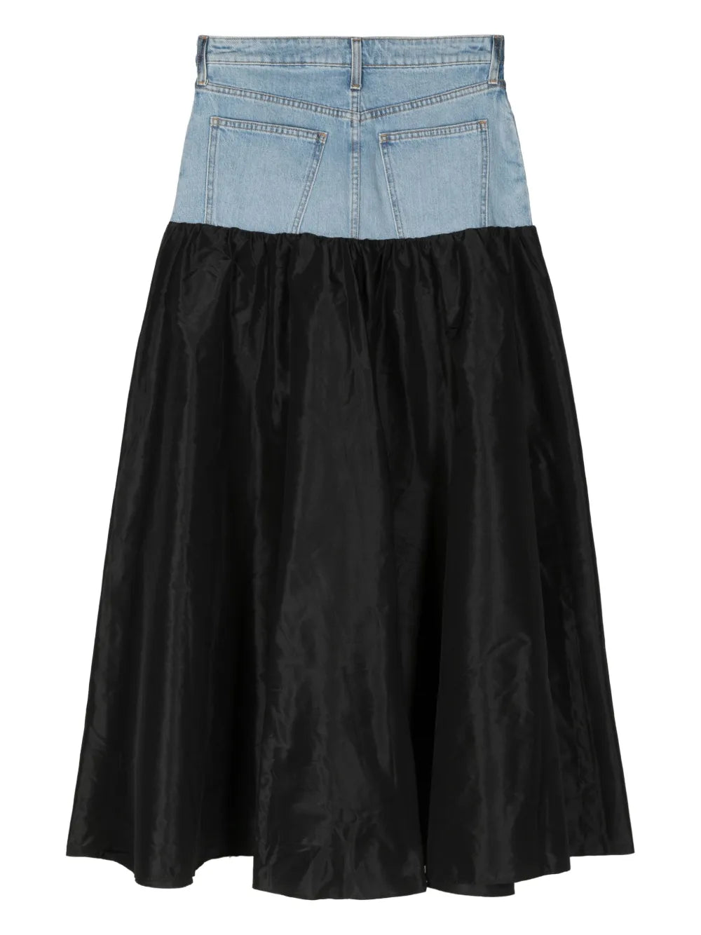 Panelled A-Line Maxi Skirt