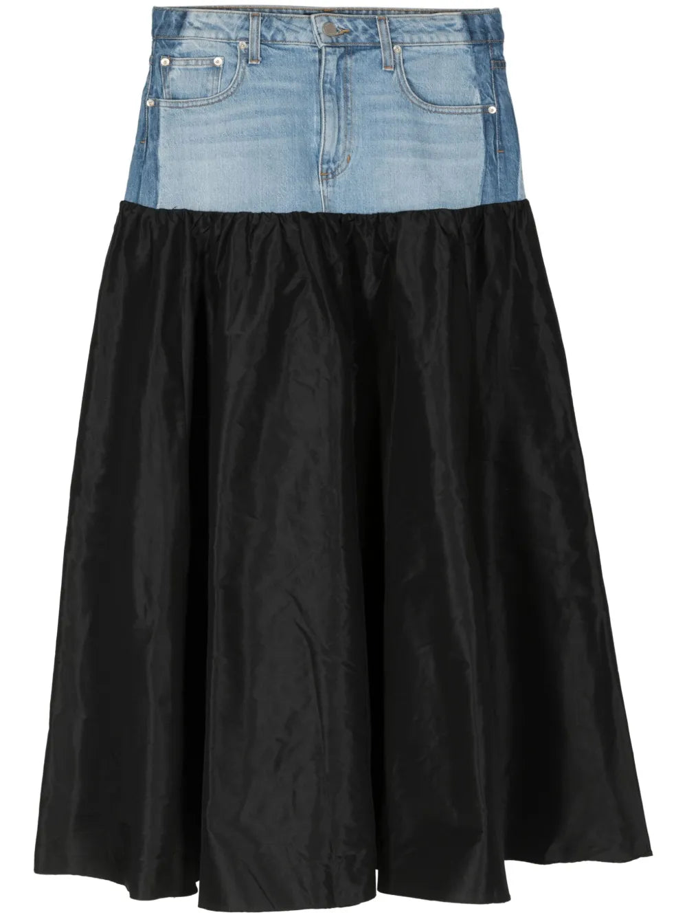 Panelled A-Line Maxi Skirt