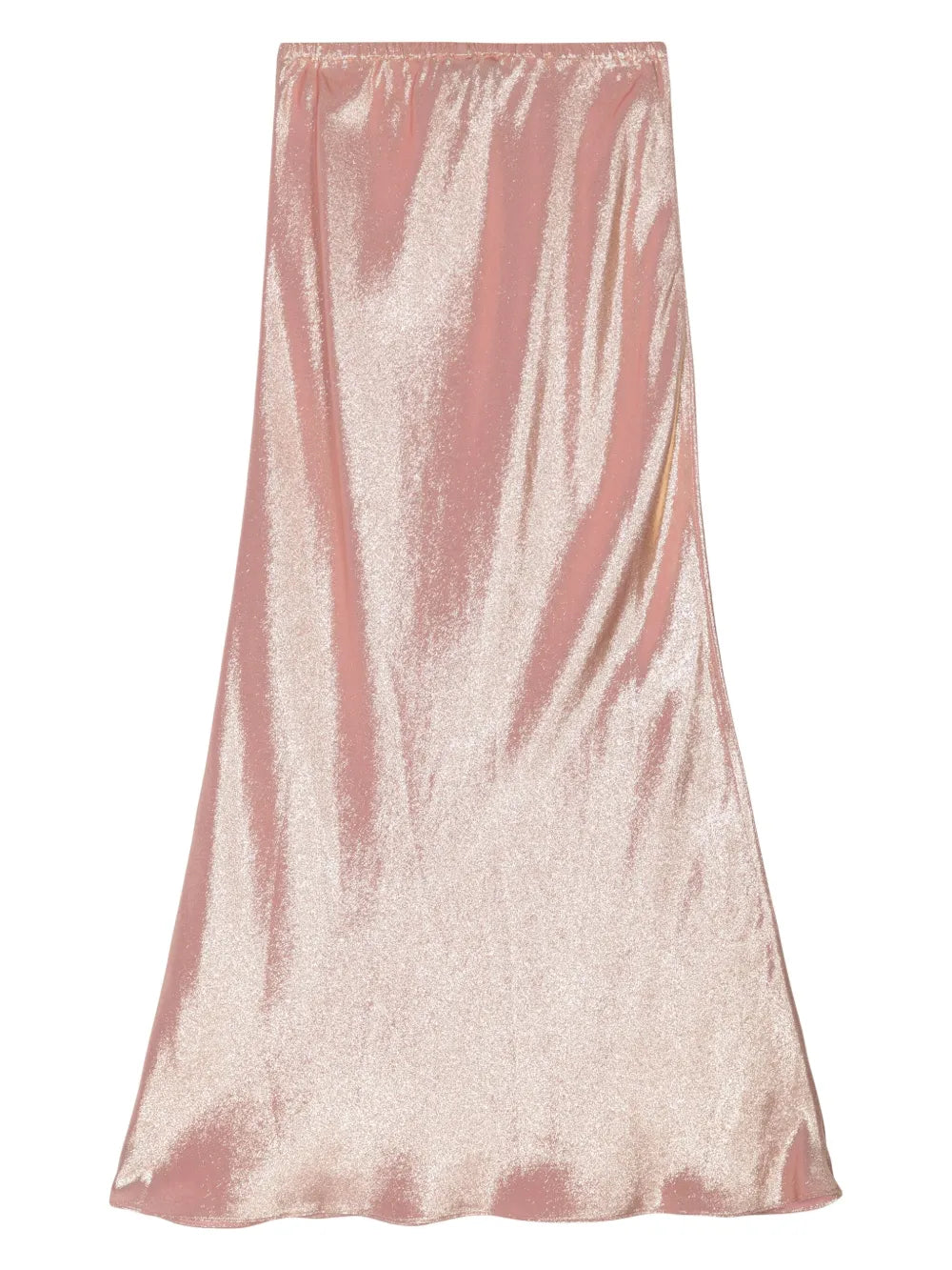Lamé-Effect Maxi Silk Skirt