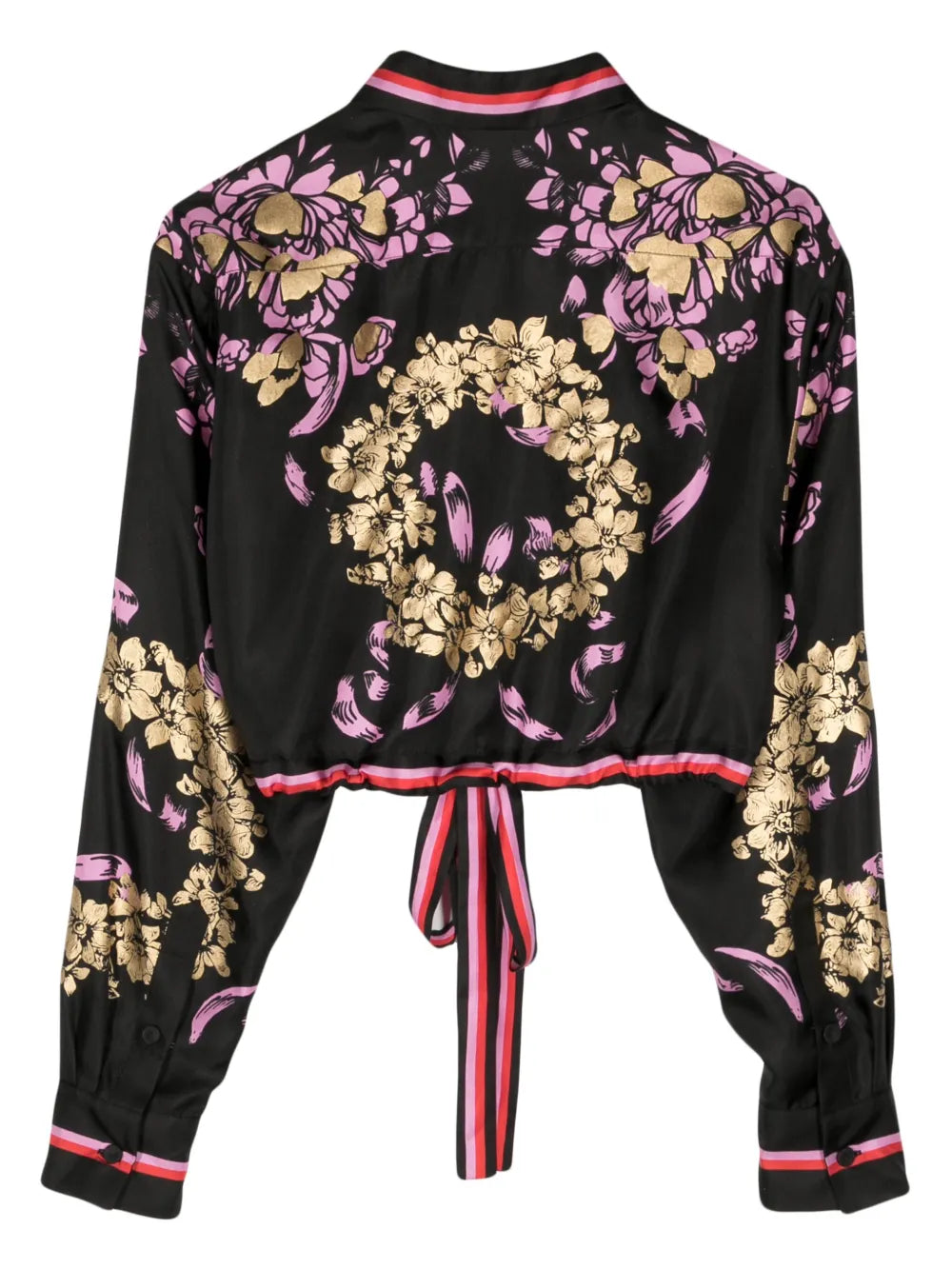 Floral-Print Silk Shirt