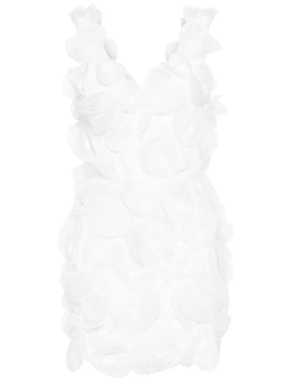 Lace-Appliqué Mini Dress