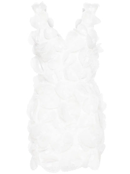 Lace-Appliqué Mini Dress