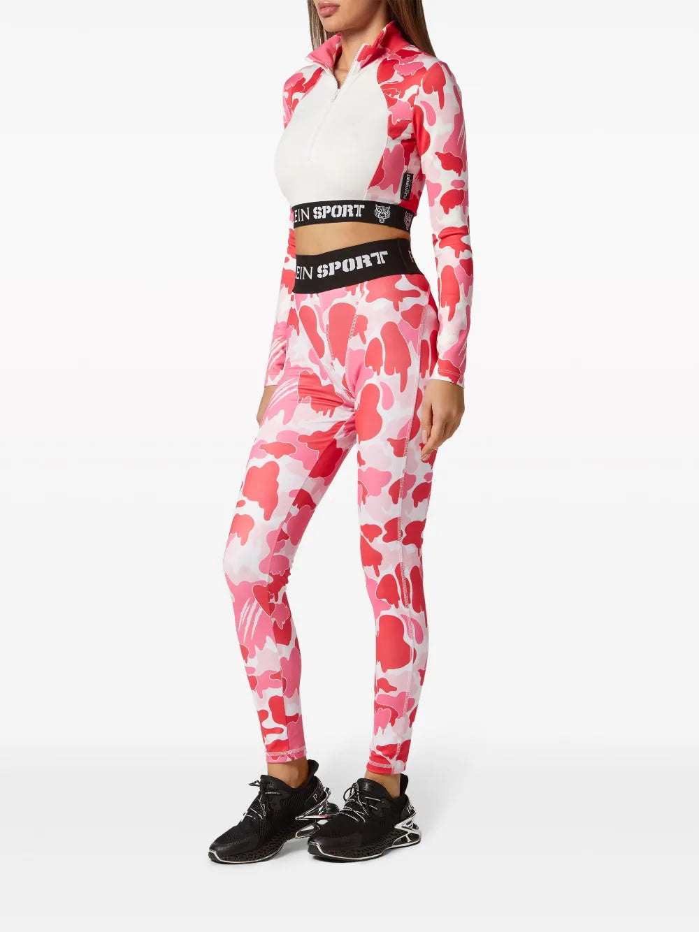 Camouflage-Print Logo-Waistband Leggings