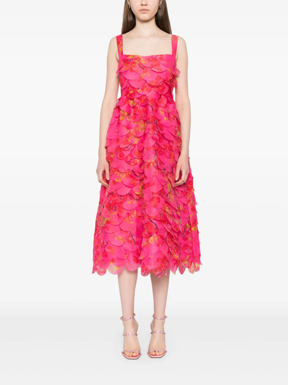 Floral Organza Midi Dress