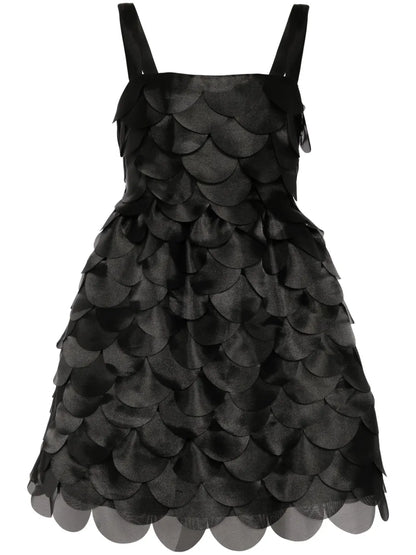Scallop Organza Mini Dress