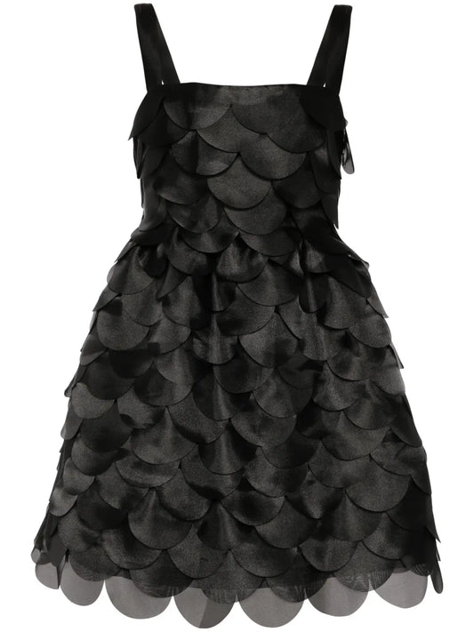 Scallop Organza Mini Dress