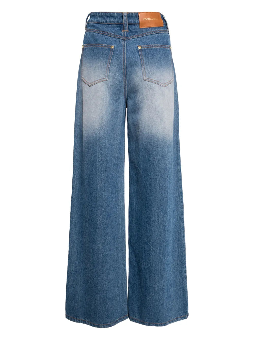 Wide-Leg Denim Trousers