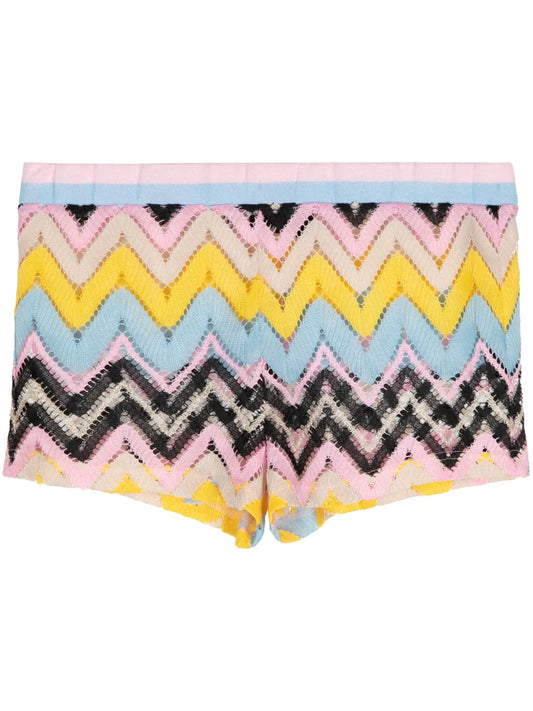 Zigzag Knitted Shorts
