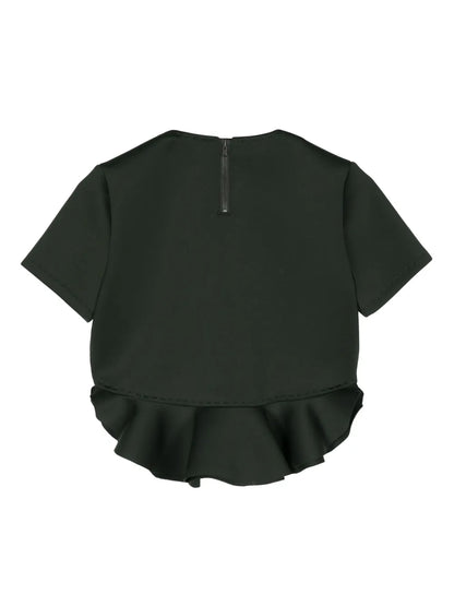 Astro Ruffled Cropped Top