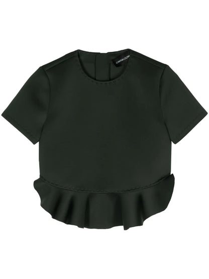 Astro Ruffled Cropped Top