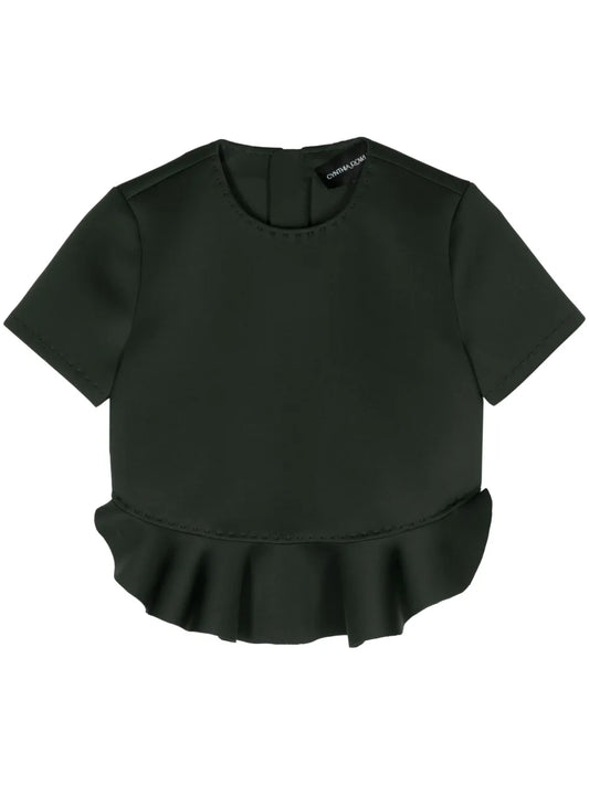 Astro Ruffled Cropped Top