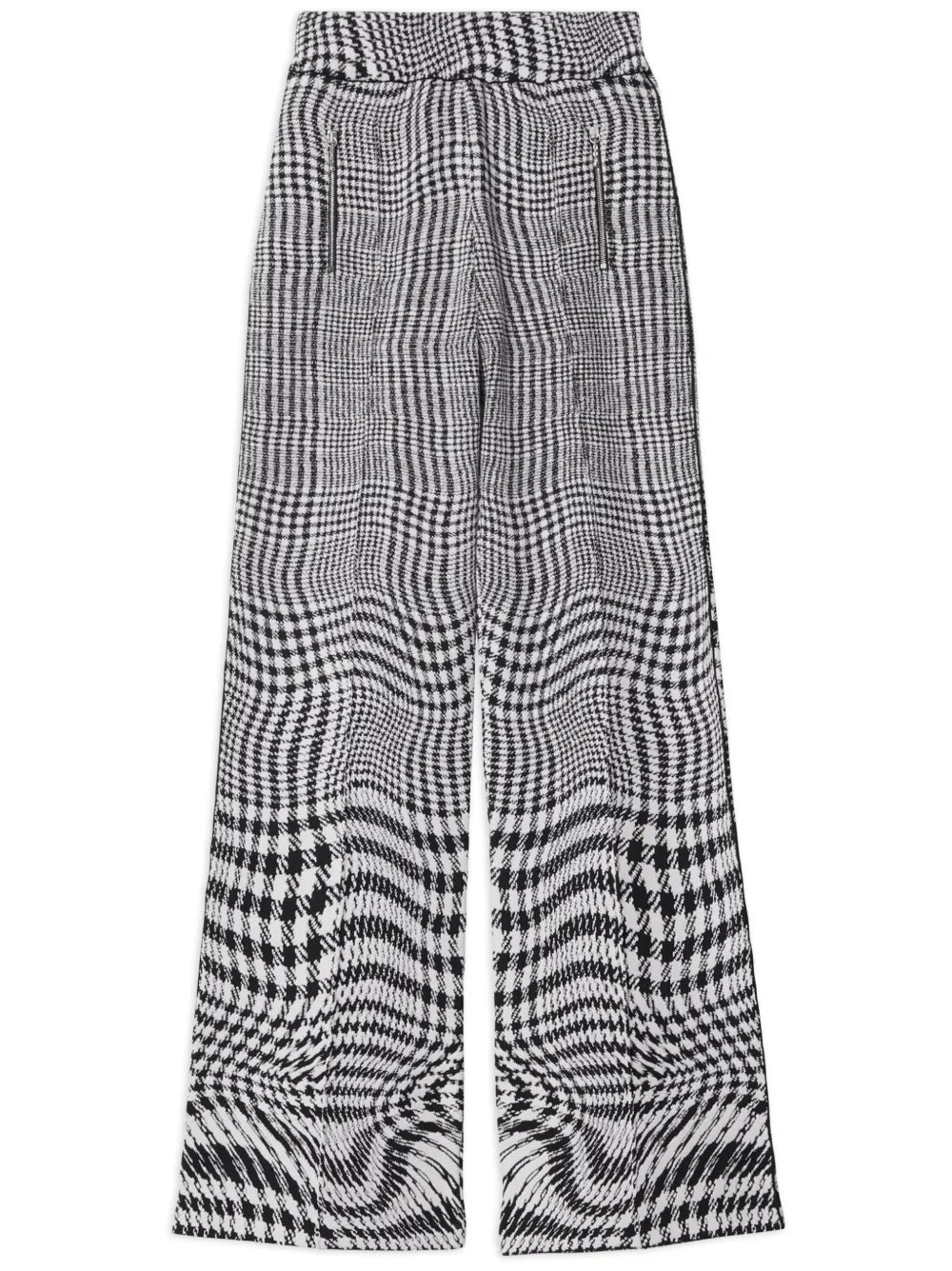 Warped Houndstooth Jacquard Wool-Blend Trousers