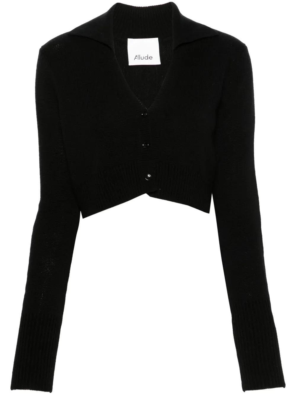 Spread-Collar Cashmere Cardigan