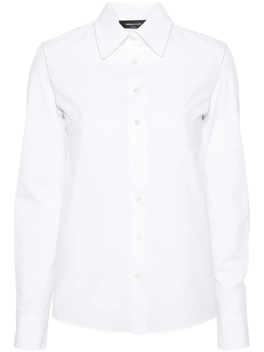Beaded Poplin Shirt