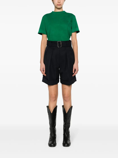 Belted Virgin Wool-Blend Shorts