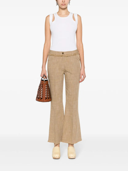 Flared Cropped Trousers