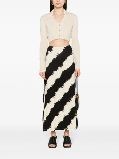 Spread-Collar Cashmere Cardigan
